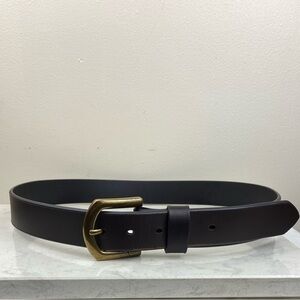 HD Xtreme Men's Leather Beveled Work Belt, 1-1/2 in., Dark Brown